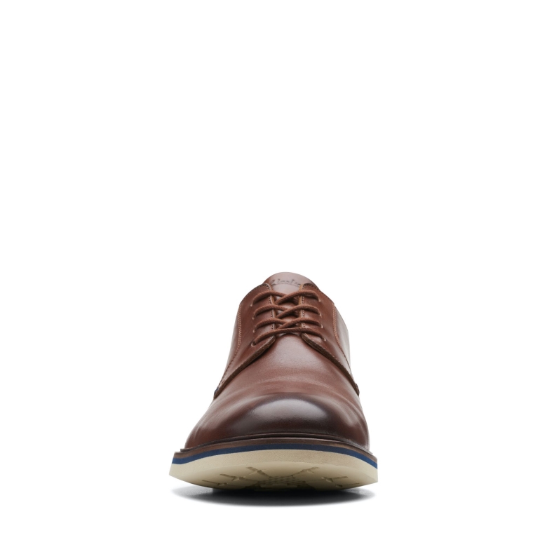 Clarks Malwood Schlichtes Dunkelbraunes Leder