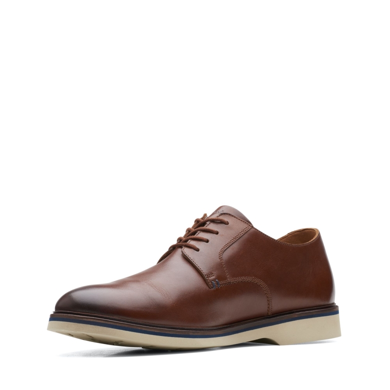 Clarks Malwood Schlichtes Dunkelbraunes Leder