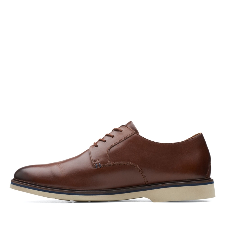 Clarks Malwood Schlichtes Dunkelbraunes Leder