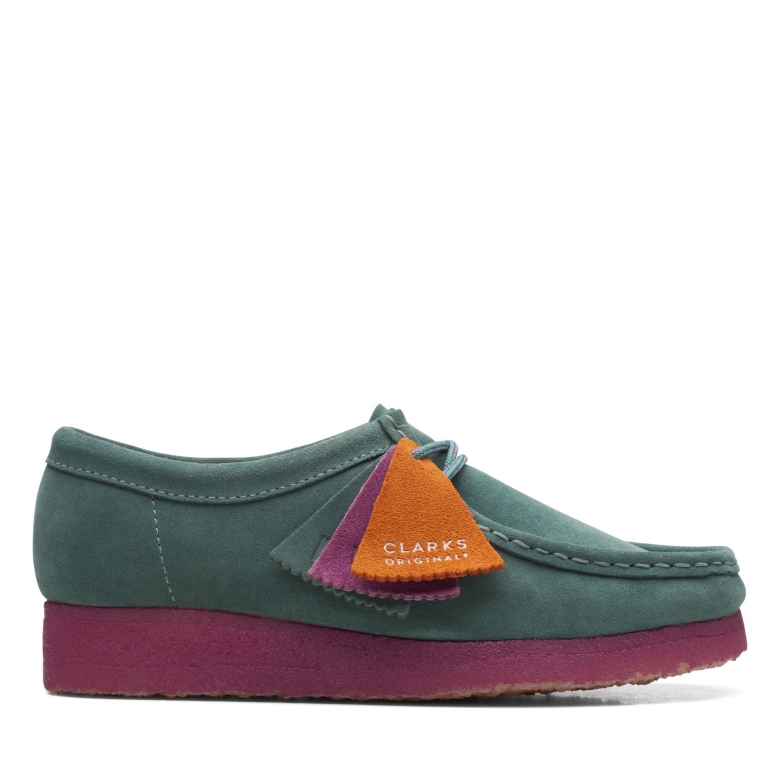 Blaugrün Kombi Clarks Wallabee