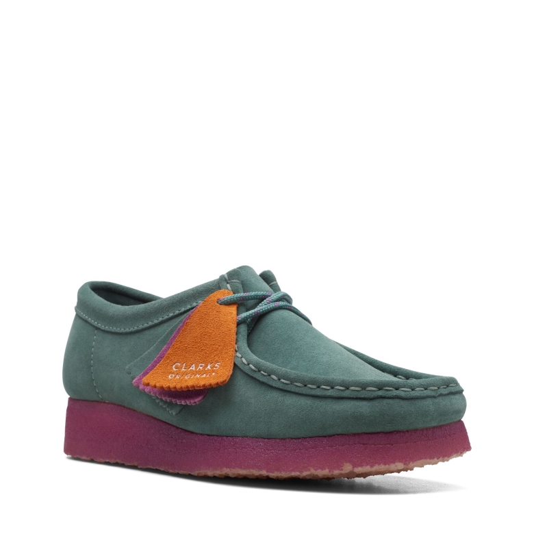 Blaugrün Kombi Clarks Wallabee