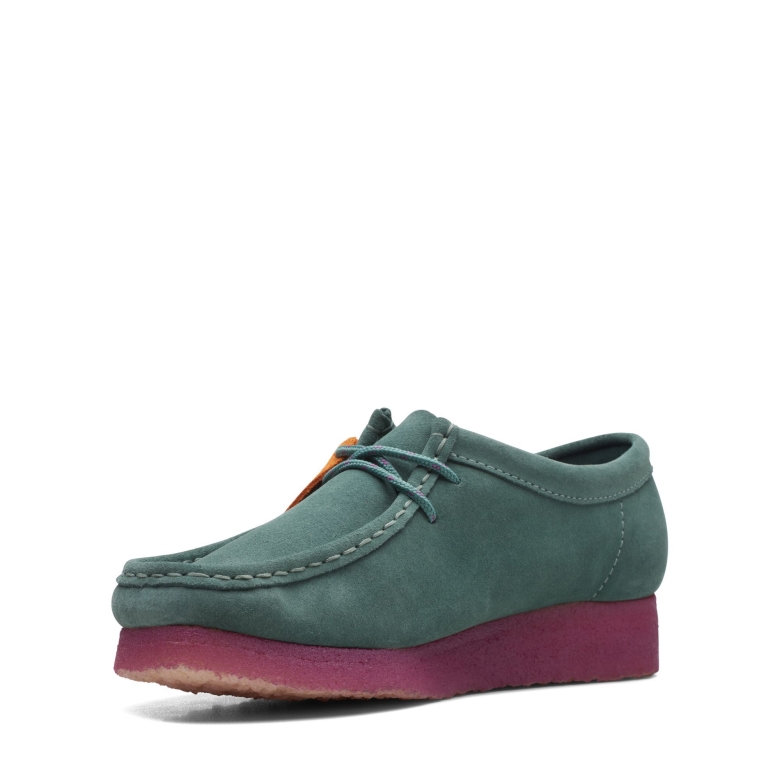 Blaugrün Kombi Clarks Wallabee