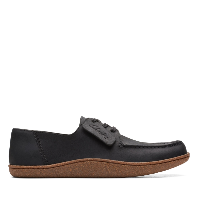 Clarks Pilton Lace Schwarz ölig Lea