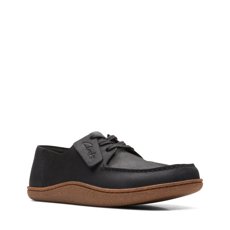 Clarks Pilton Lace Schwarz ölig Lea
