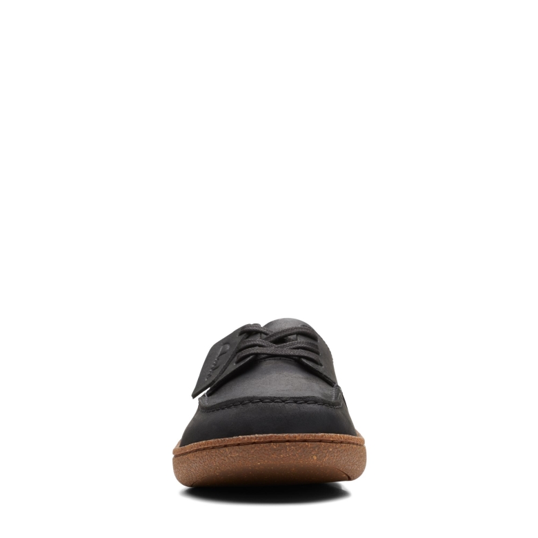 Clarks Pilton Lace Schwarz ölig Lea