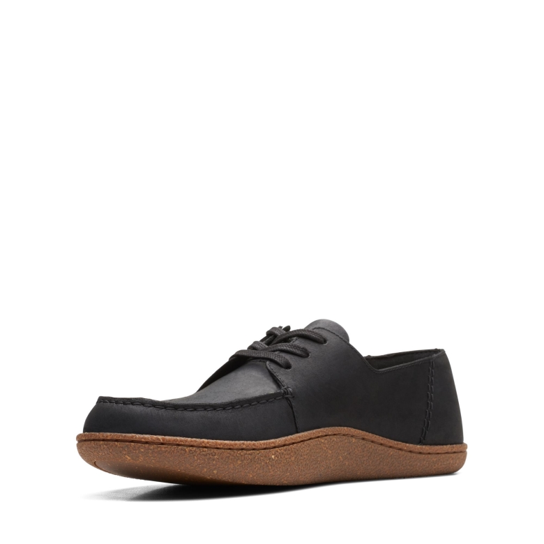 Clarks Pilton Lace Schwarz ölig Lea