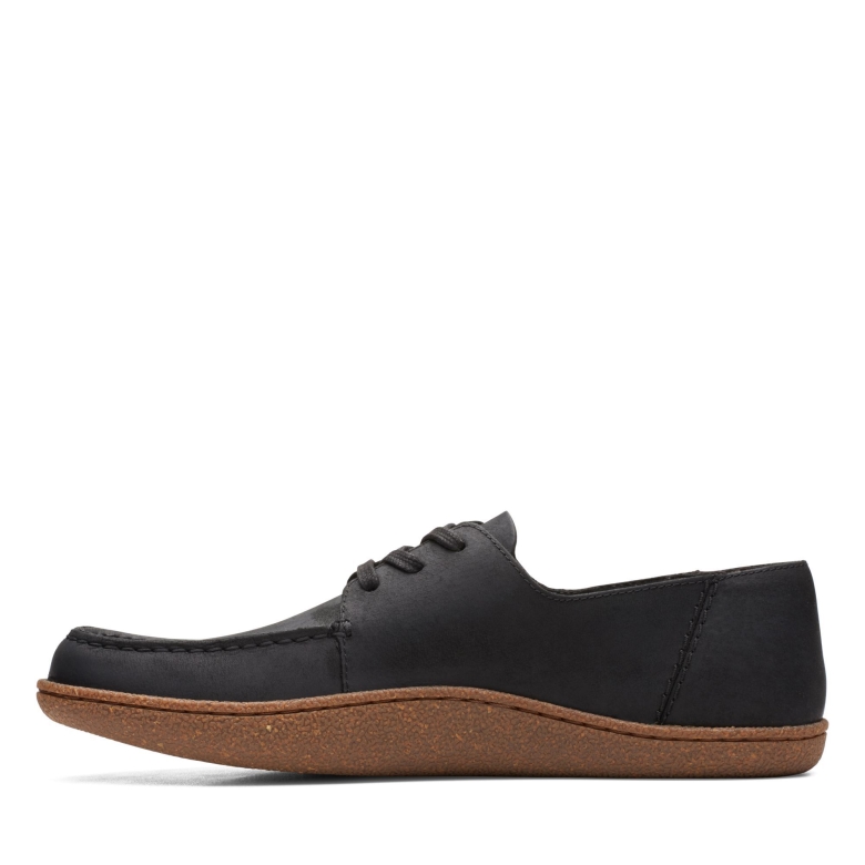 Clarks Pilton Lace Schwarz ölig Lea