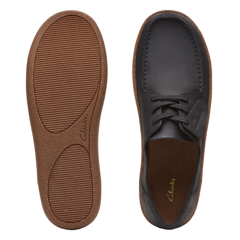 Clarks Pilton Lace Schwarz ölig Lea