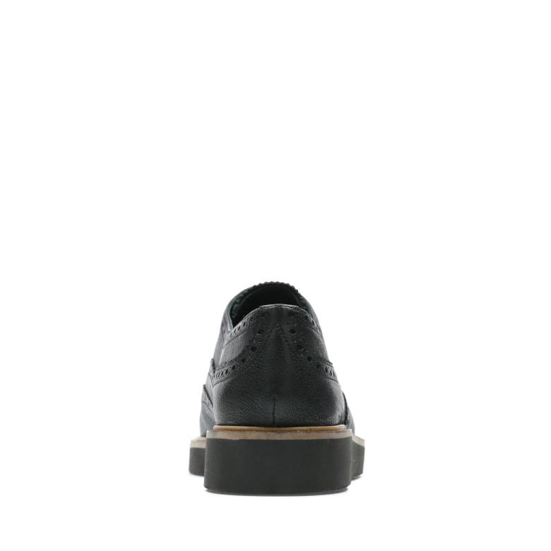 Clarks Baille Brogue Schwarzes Leder