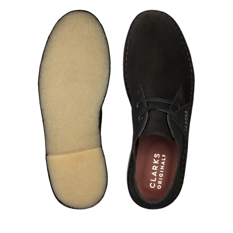 Desert Khan Clarks Aus Schwarzem Wildleder