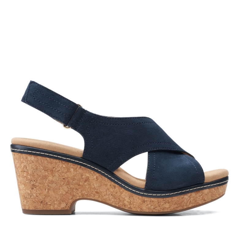 Giselle Cove Navy Wildleder Clarks