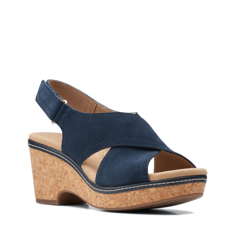 Giselle Cove Navy Wildleder Clarks