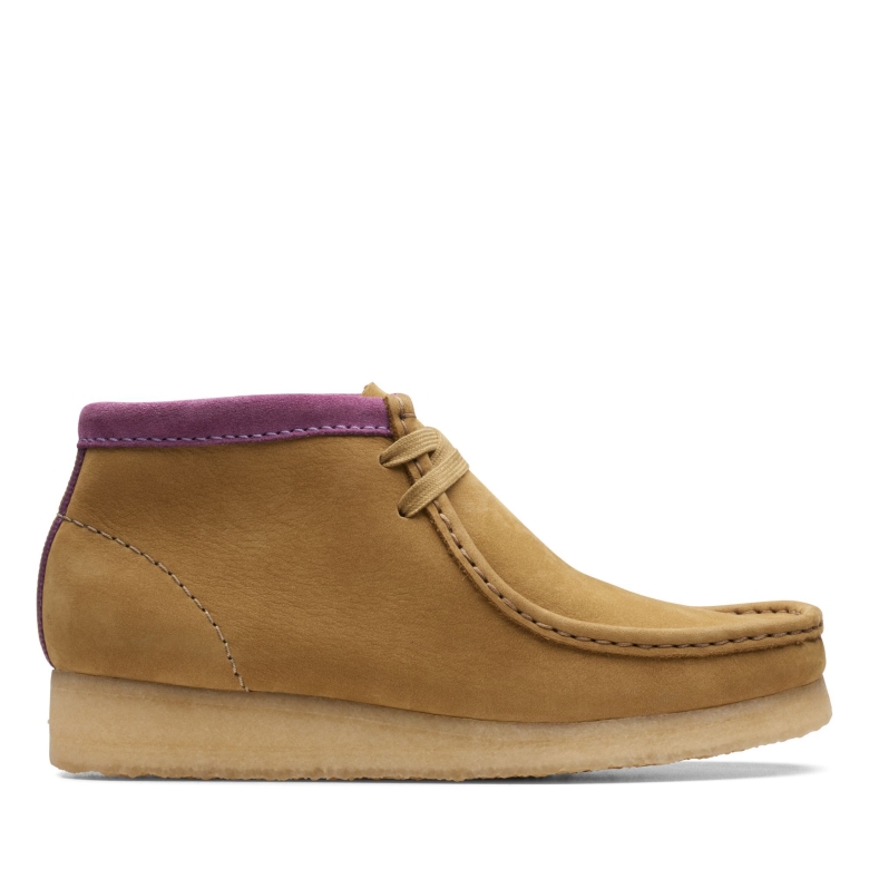 Beige Wallabee Stiefel Clarks