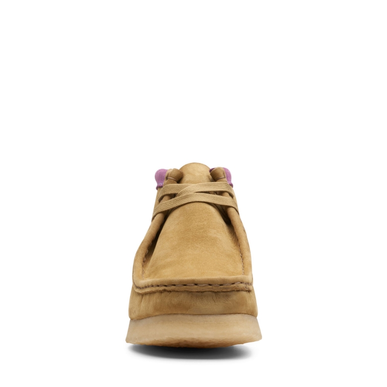 Beige Wallabee Stiefel Clarks