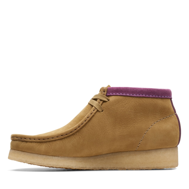 Beige Wallabee Stiefel Clarks