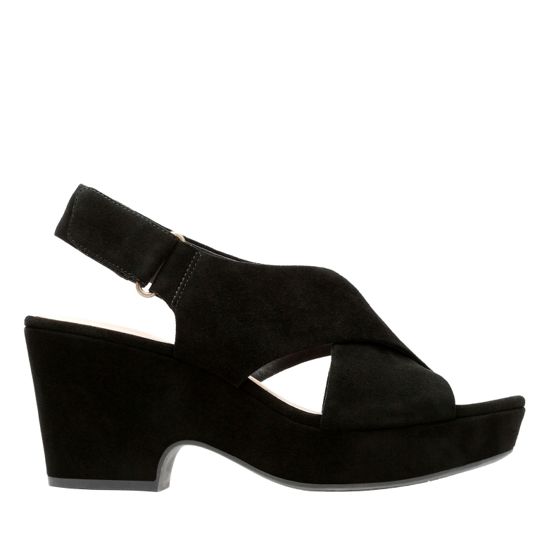 Clarks Maritsa Lara Schwarzes Wildleder