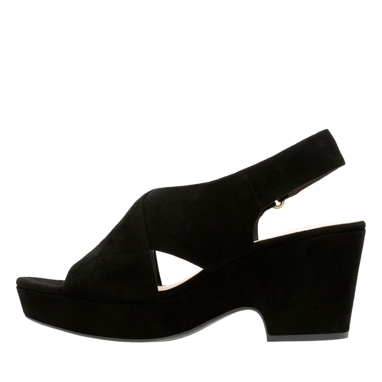 Clarks Maritsa Lara Schwarzes Wildleder