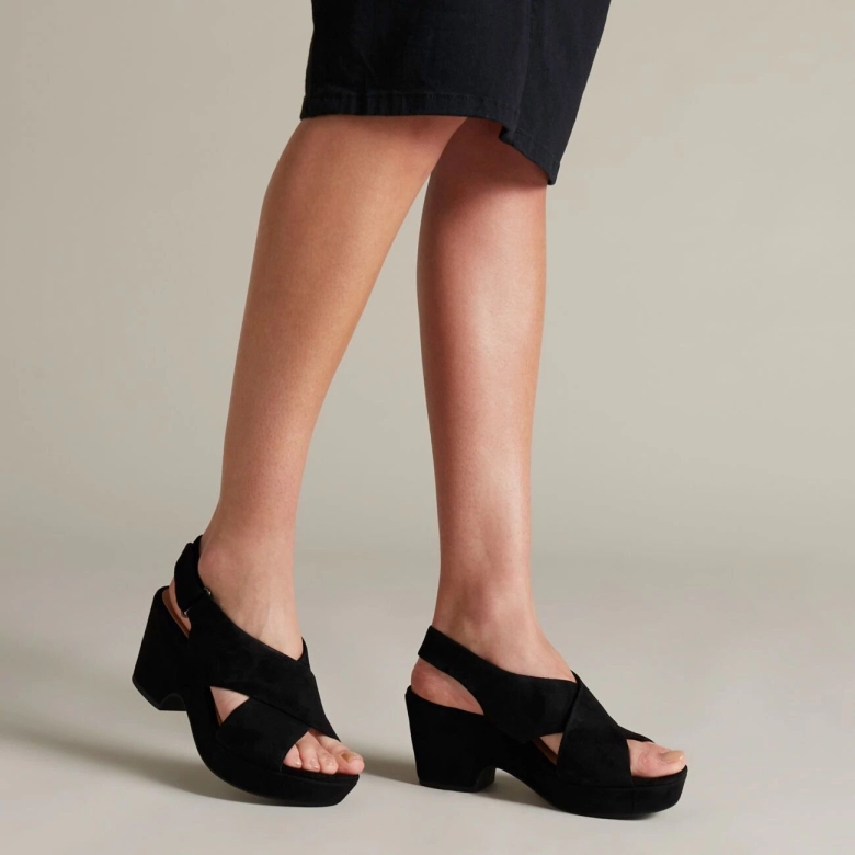 Clarks Maritsa Lara Schwarzes Wildleder