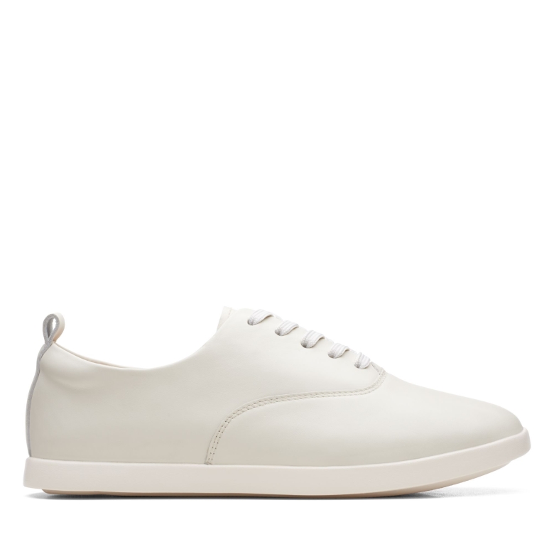Ace Lite Krawatte Weißes Leder Clarks