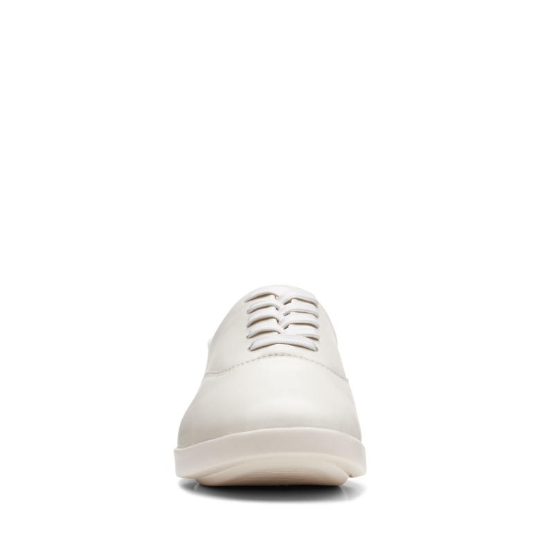 Ace Lite Krawatte Weißes Leder Clarks