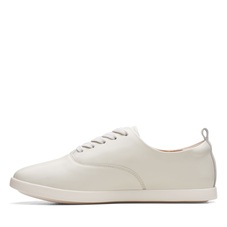 Ace Lite Krawatte Weißes Leder Clarks
