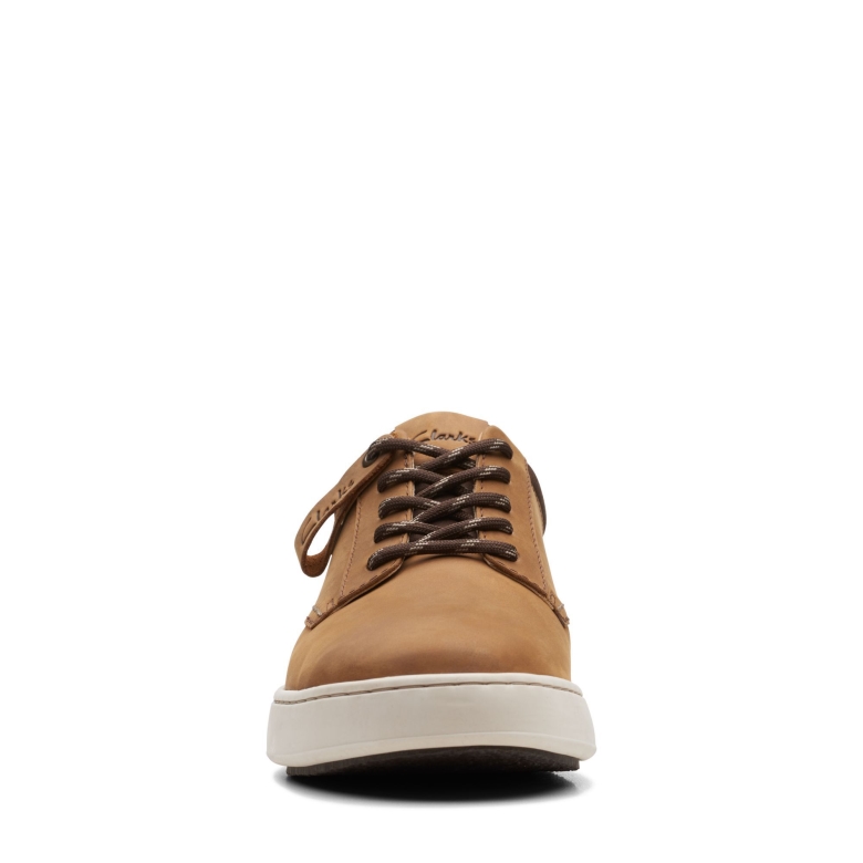 Court Lite Derby Clarks Hellbraun