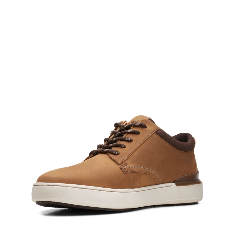 Court Lite Derby Clarks Hellbraun
