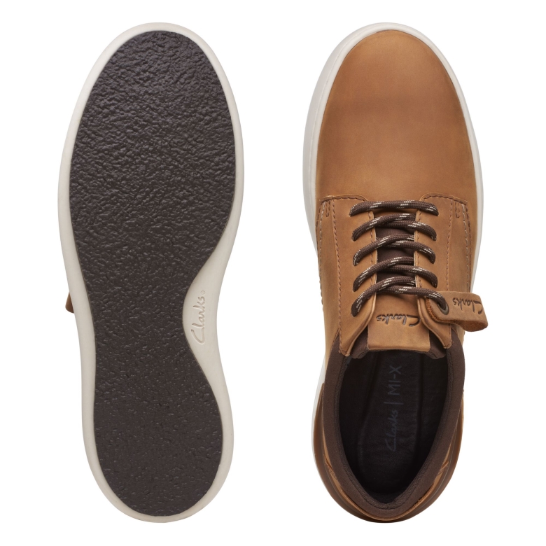 Court Lite Derby Clarks Hellbraun