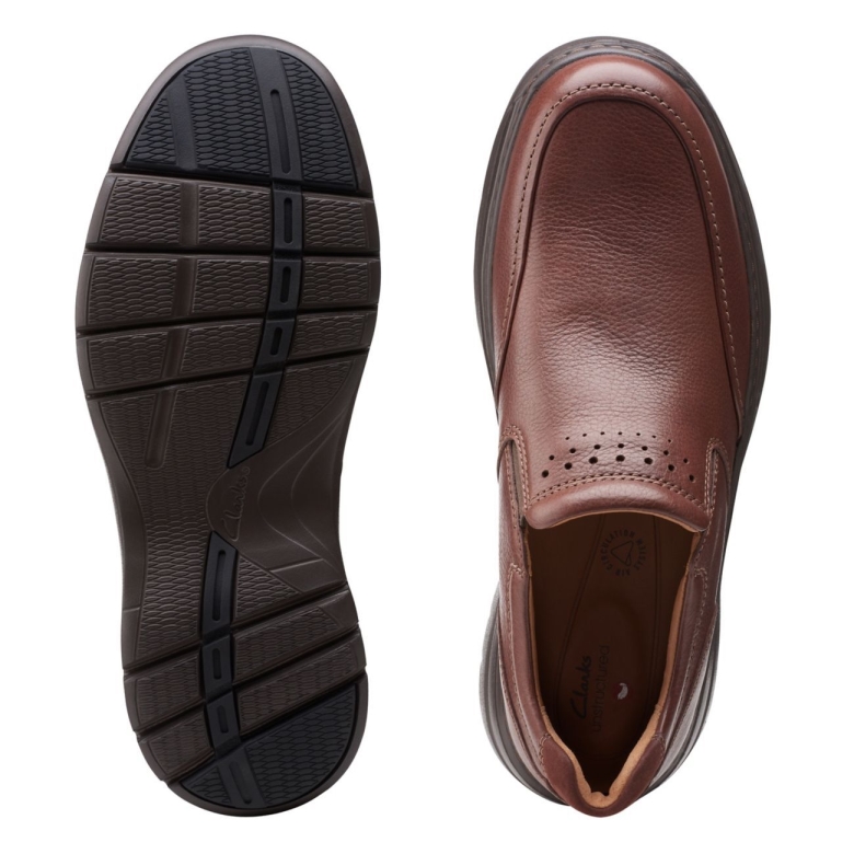 Mahoga Ny Leder Clarks Un Brawley Step