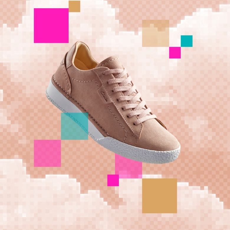 Craft Cup Spitze Clarks Rosa Wildleder