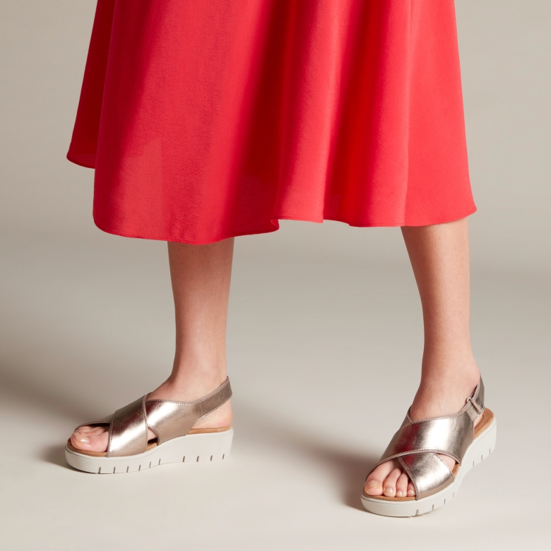 Un Karely Sun Clarks Goldmetallic