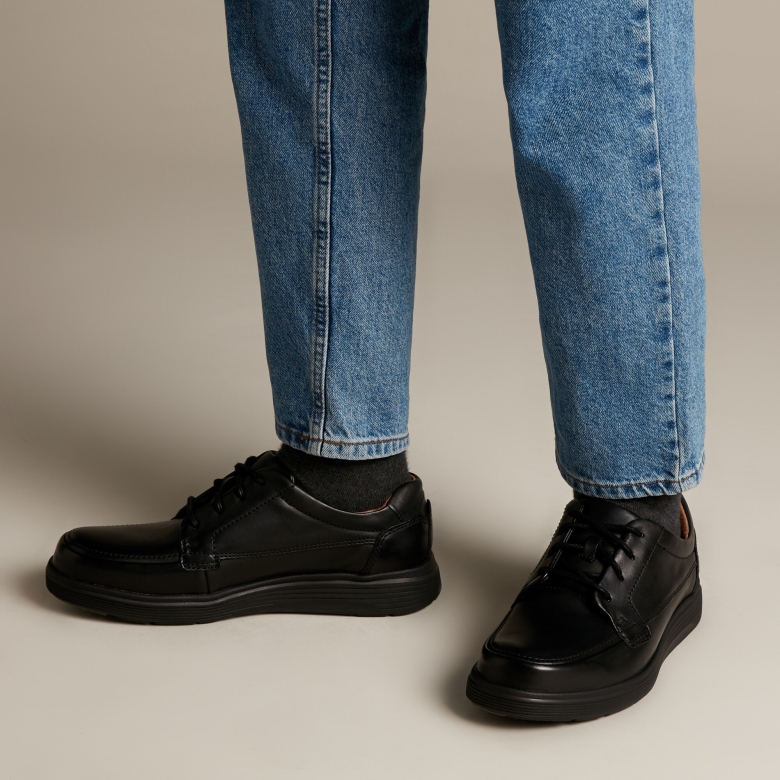 Un Wohnsitz Clarks Schwarzes Leder