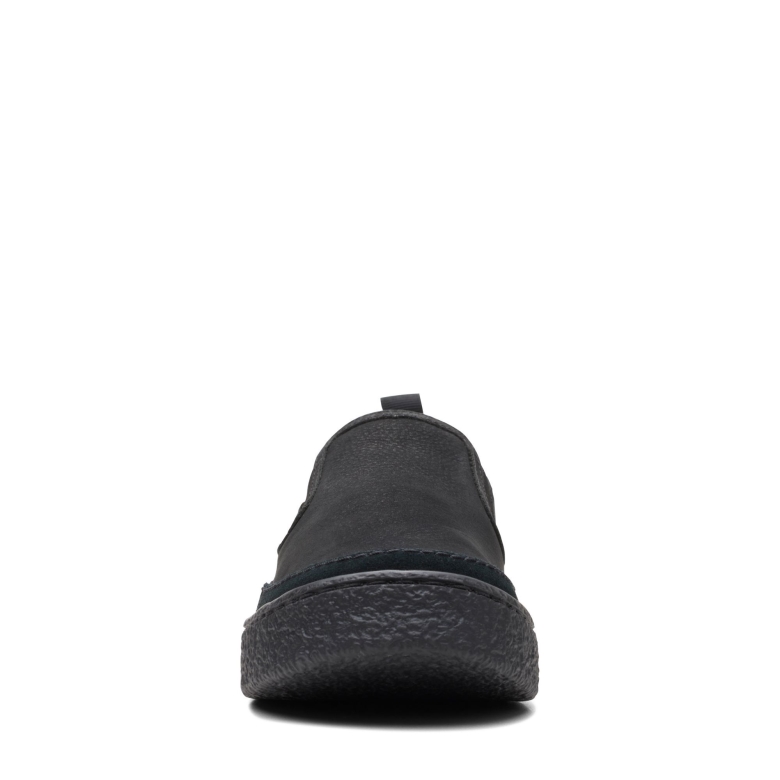 Barleigh-slip Aus Schwarzem Nubukleder