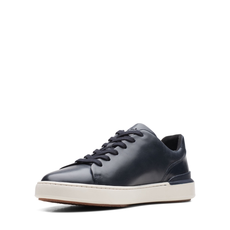 Court Lite Lace Clarks Marineblaues Leder