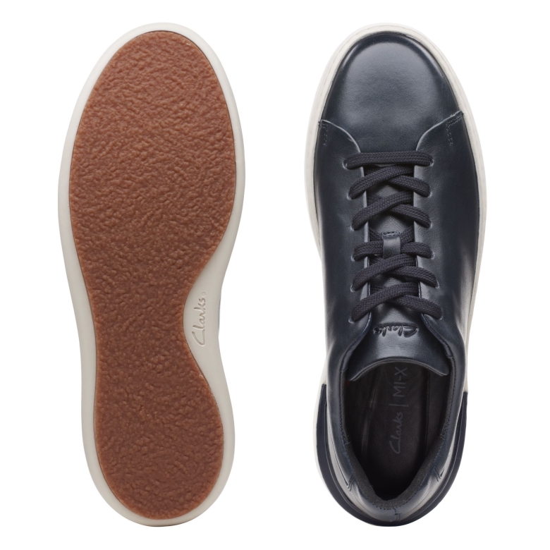 Court Lite Lace Clarks Marineblaues Leder