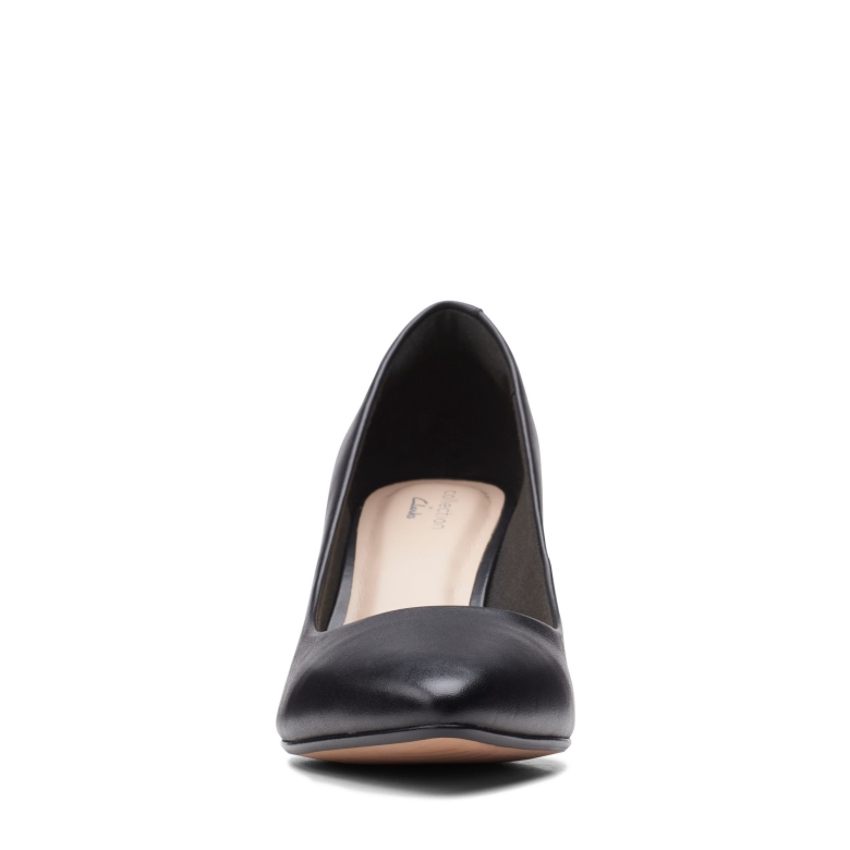 Schwarzes Leder Clarks Aubrie Sun