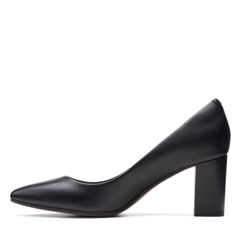 Schwarzes Leder Clarks Aubrie Sun