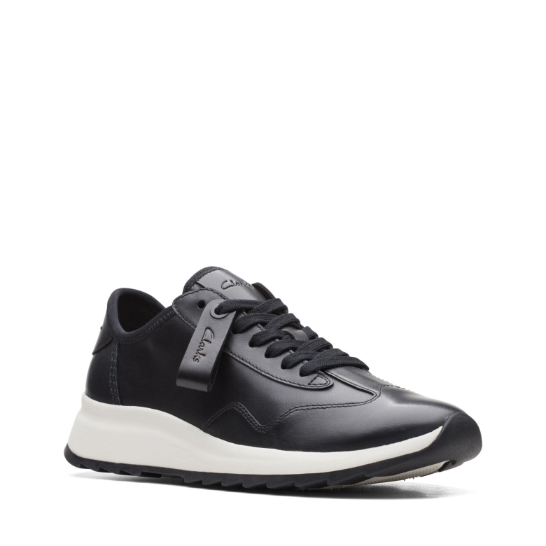 Dash Lite Lo Clarks Schwarzes Leder