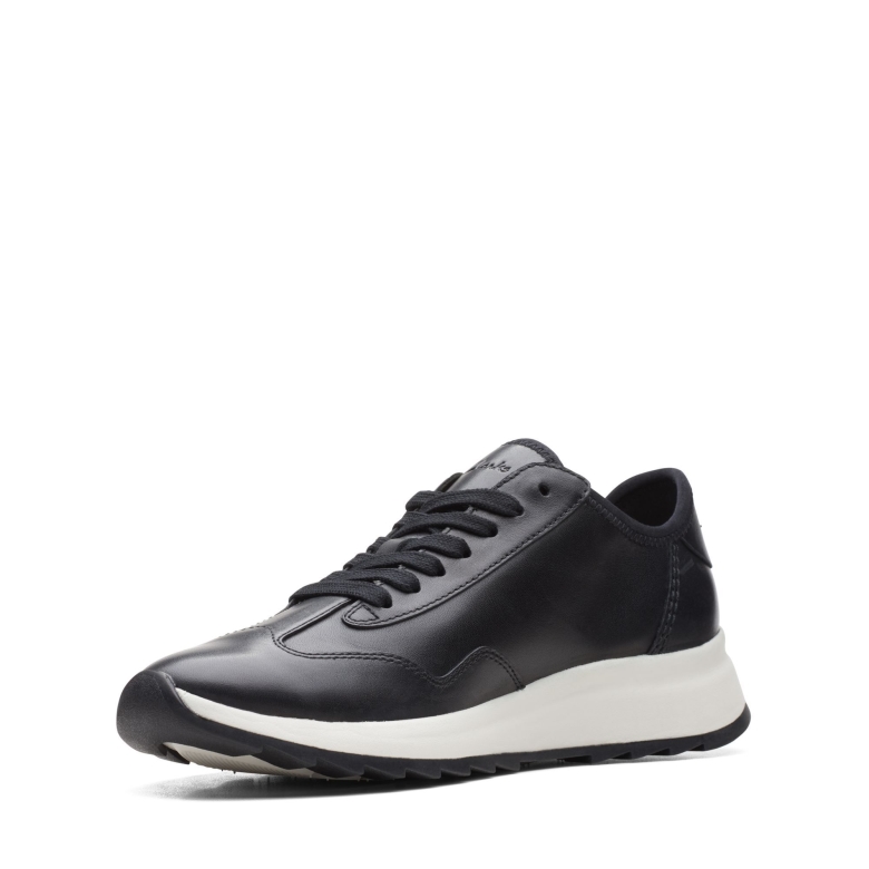 Dash Lite Lo Clarks Schwarzes Leder