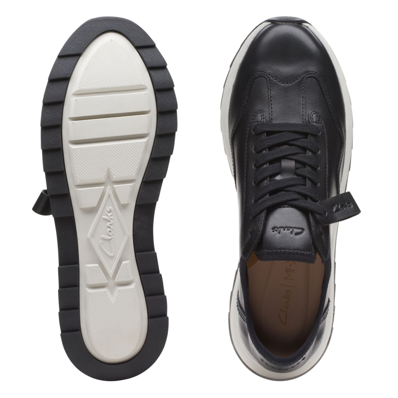 Dash Lite Lo Clarks Schwarzes Leder