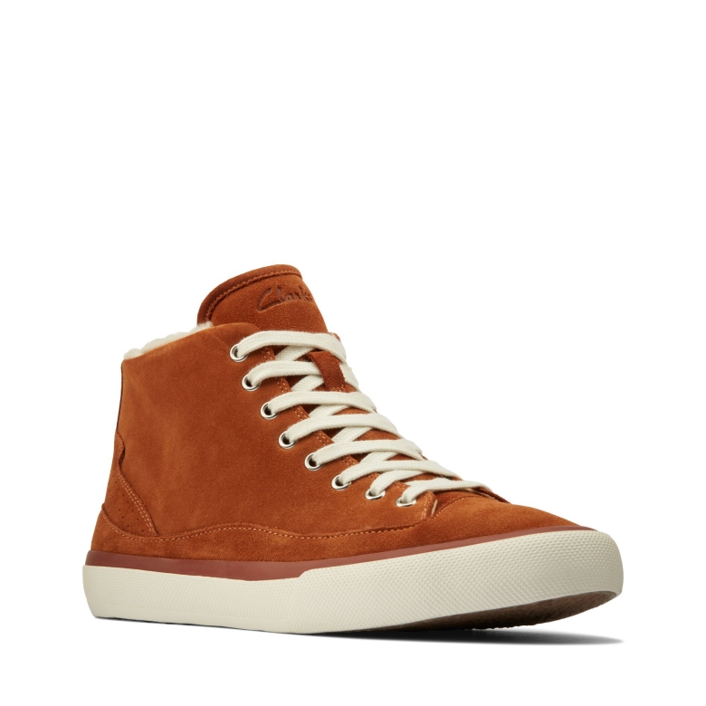 Aceley Zip Hi Tan Warm Gefütterte Wildleder Clarks