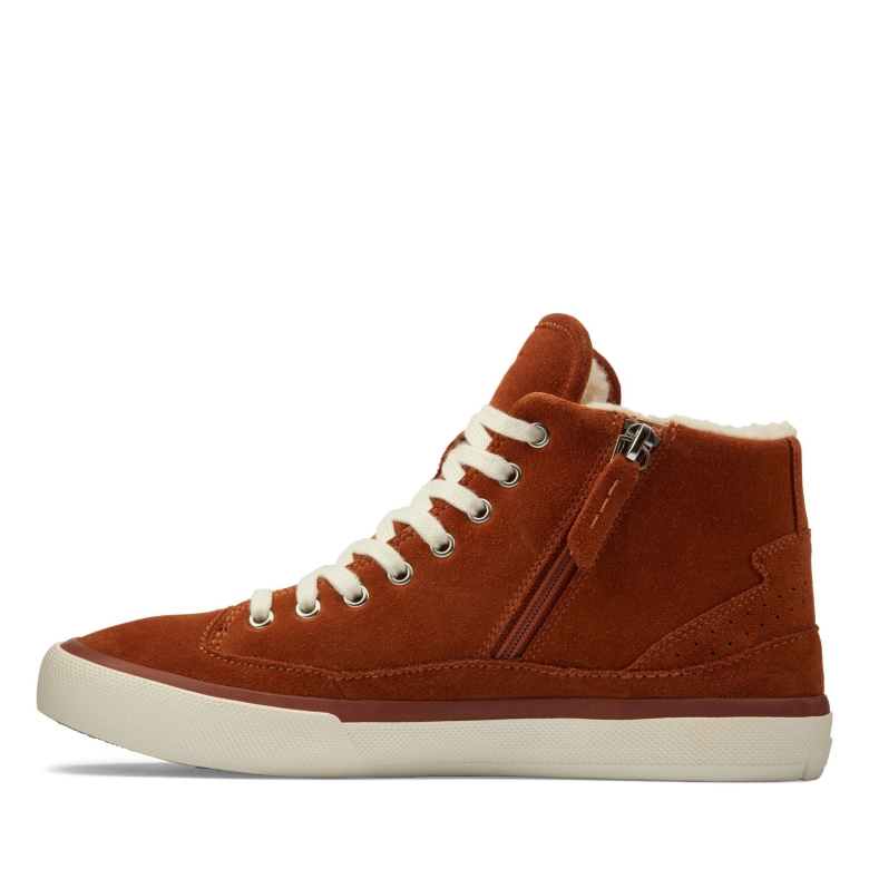 Aceley Zip Hi Tan Warm Gefütterte Wildleder Clarks