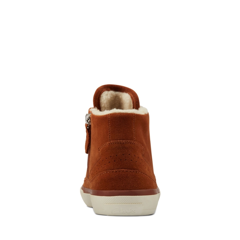 Aceley Zip Hi Tan Warm Gefütterte Wildleder Clarks