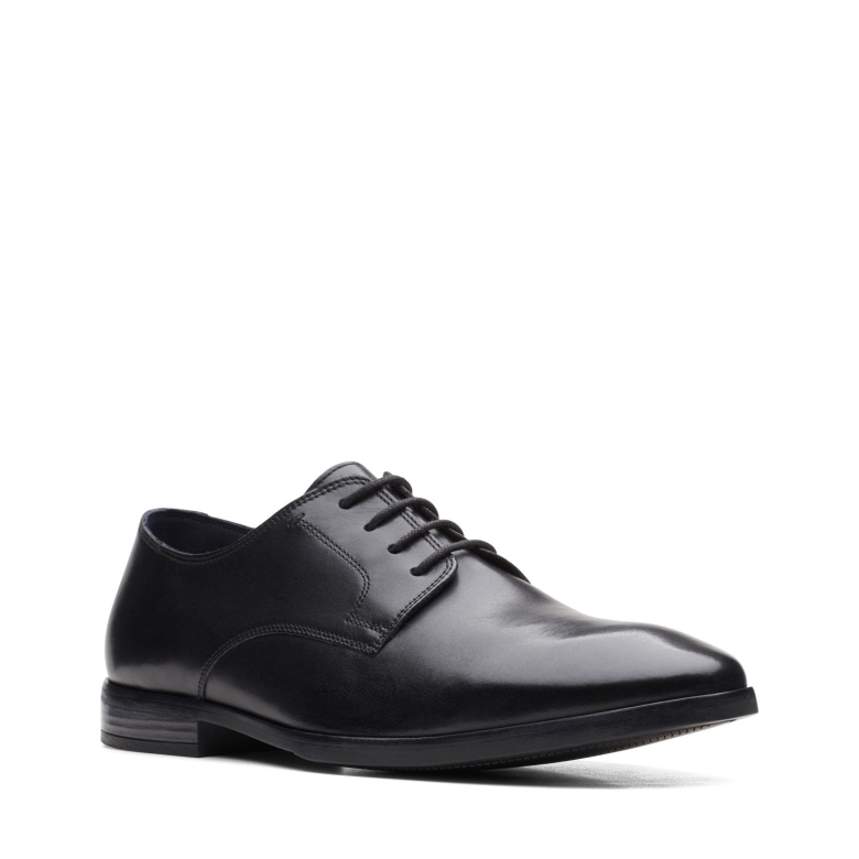 Bradish Lace Clarks Schwarzes Leder