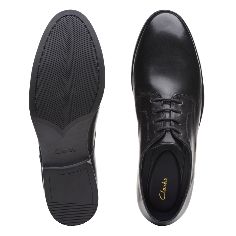 Bradish Lace Clarks Schwarzes Leder