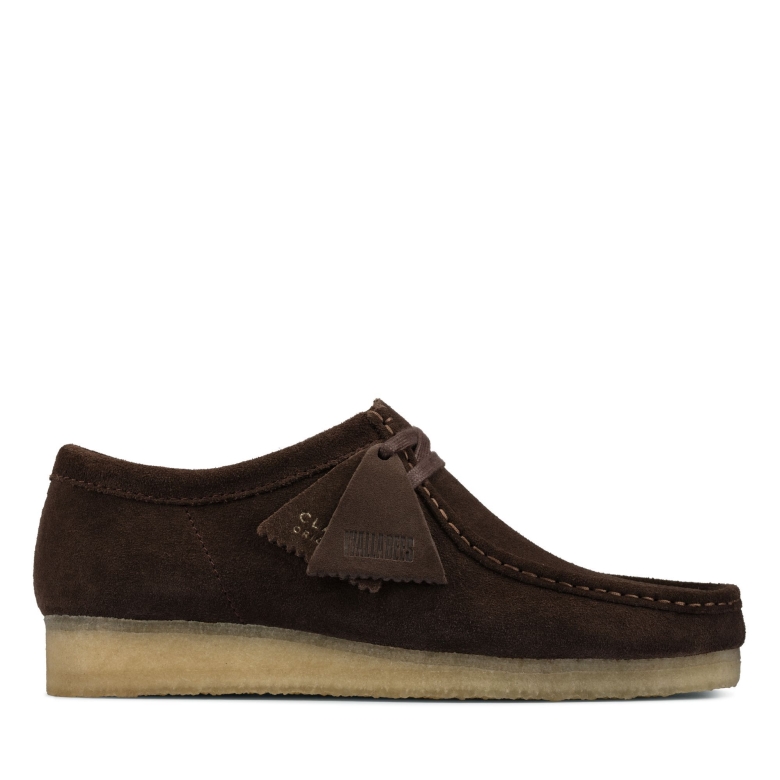 Clarks Wallabee Aus Dunkelbraunem Wildleder
