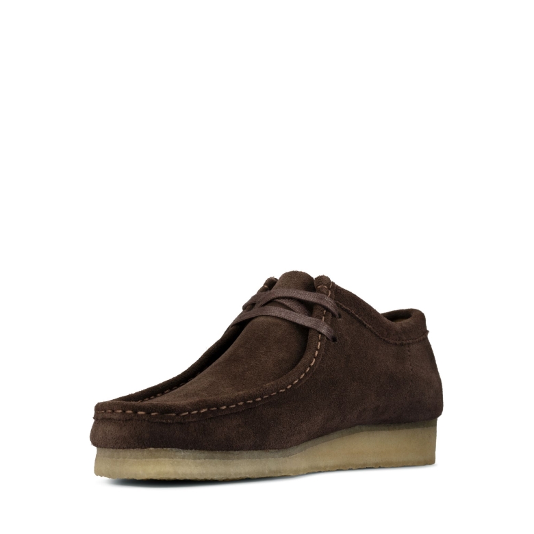 Clarks Wallabee Aus Dunkelbraunem Wildleder