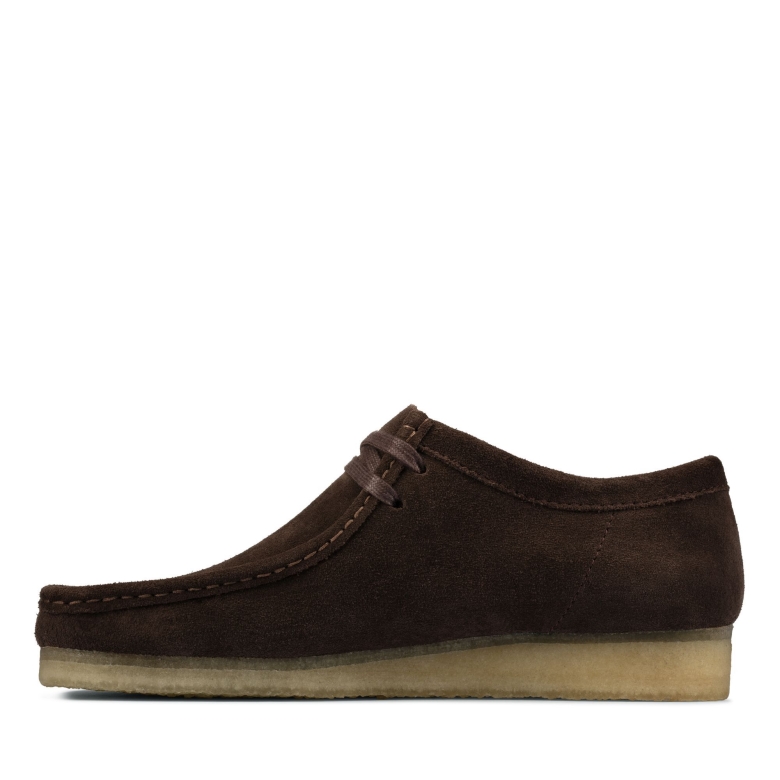 Clarks Wallabee Aus Dunkelbraunem Wildleder