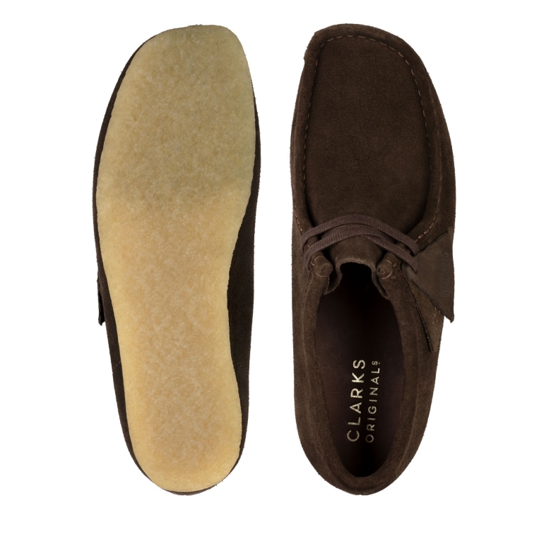Clarks Wallabee Aus Dunkelbraunem Wildleder