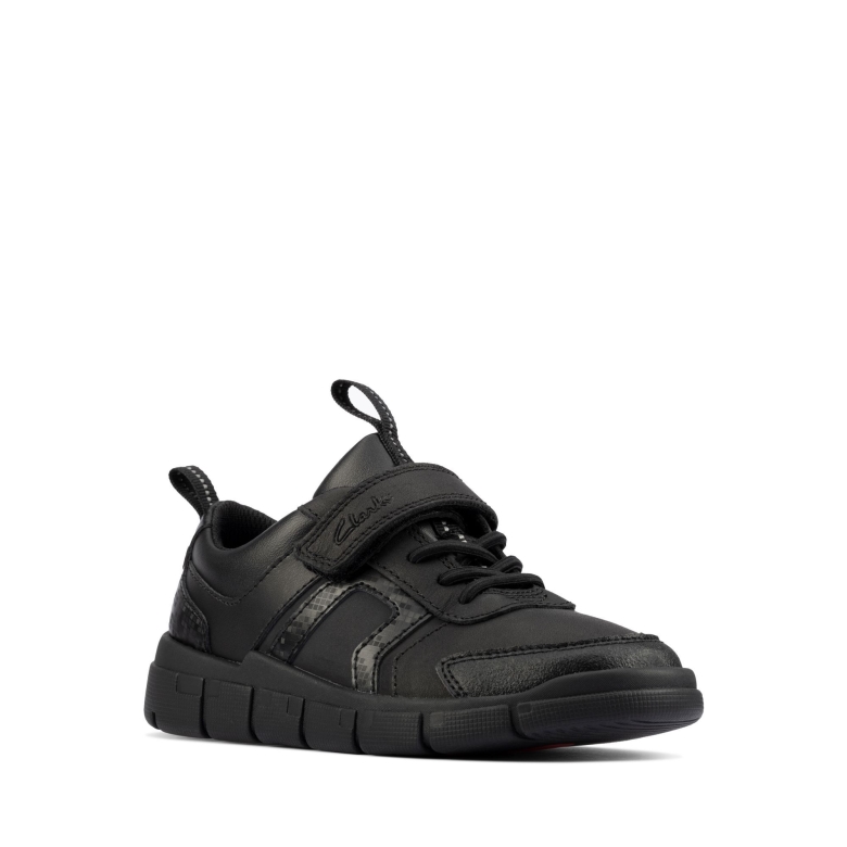 Kodieren Sie Helles K Clarks Schwarzes Leder